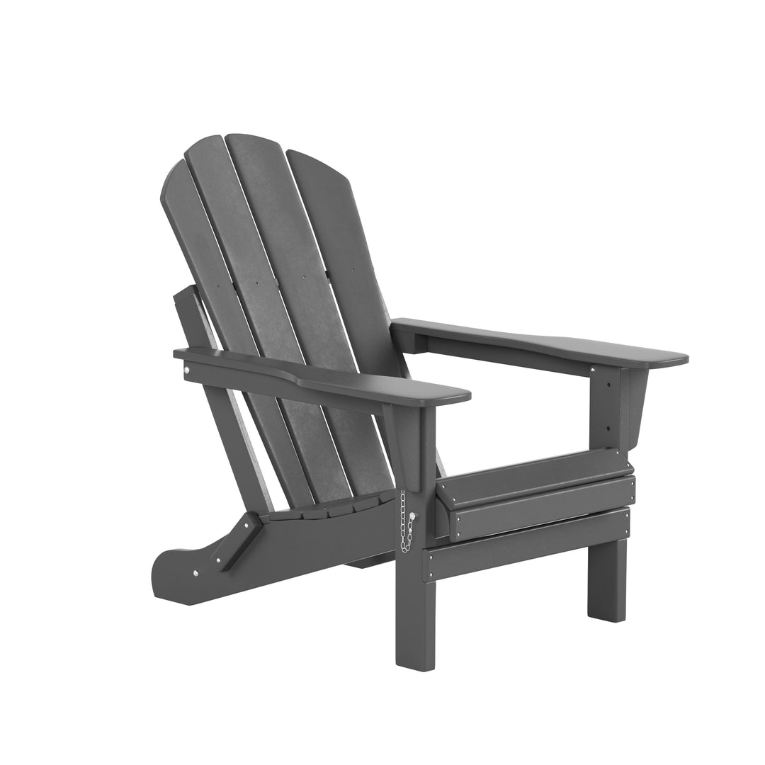 Malibu 2-Piece Classic Folding Adirondack Chair with Ottoman Set