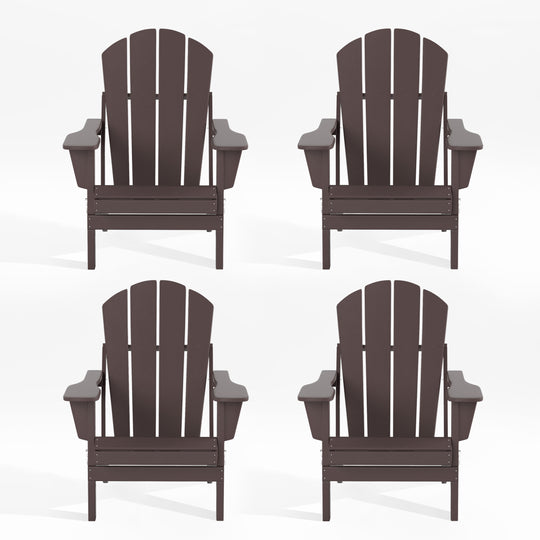 Malibu Outdoor Folding Poly Adirondack Chair (Set of 4)