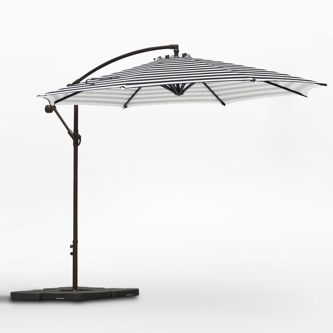 Moriti 10 Ft Outdoor Patio Cantilever Offset Umbrella with Base Weights