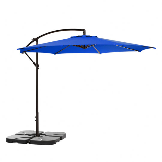 Moriti 10 Ft Outdoor Patio Cantilever Offset Umbrella with Base Weights