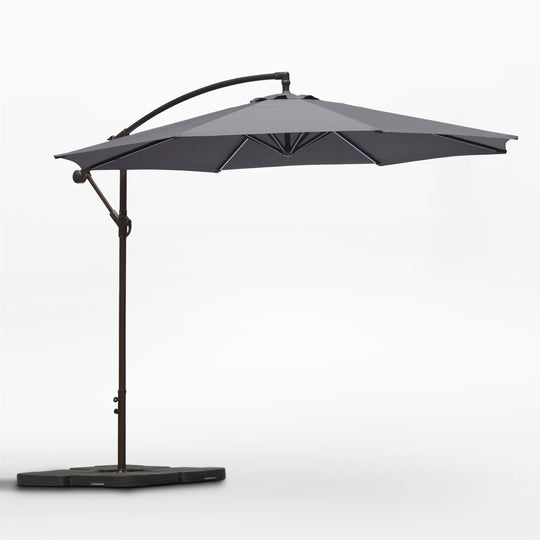 Moriti 10 Ft Outdoor Patio Cantilever Offset Umbrella with Base Weights