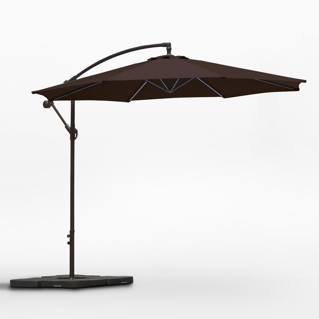 Moriti 10 Ft Outdoor Patio Cantilever Offset Umbrella with Base Weights