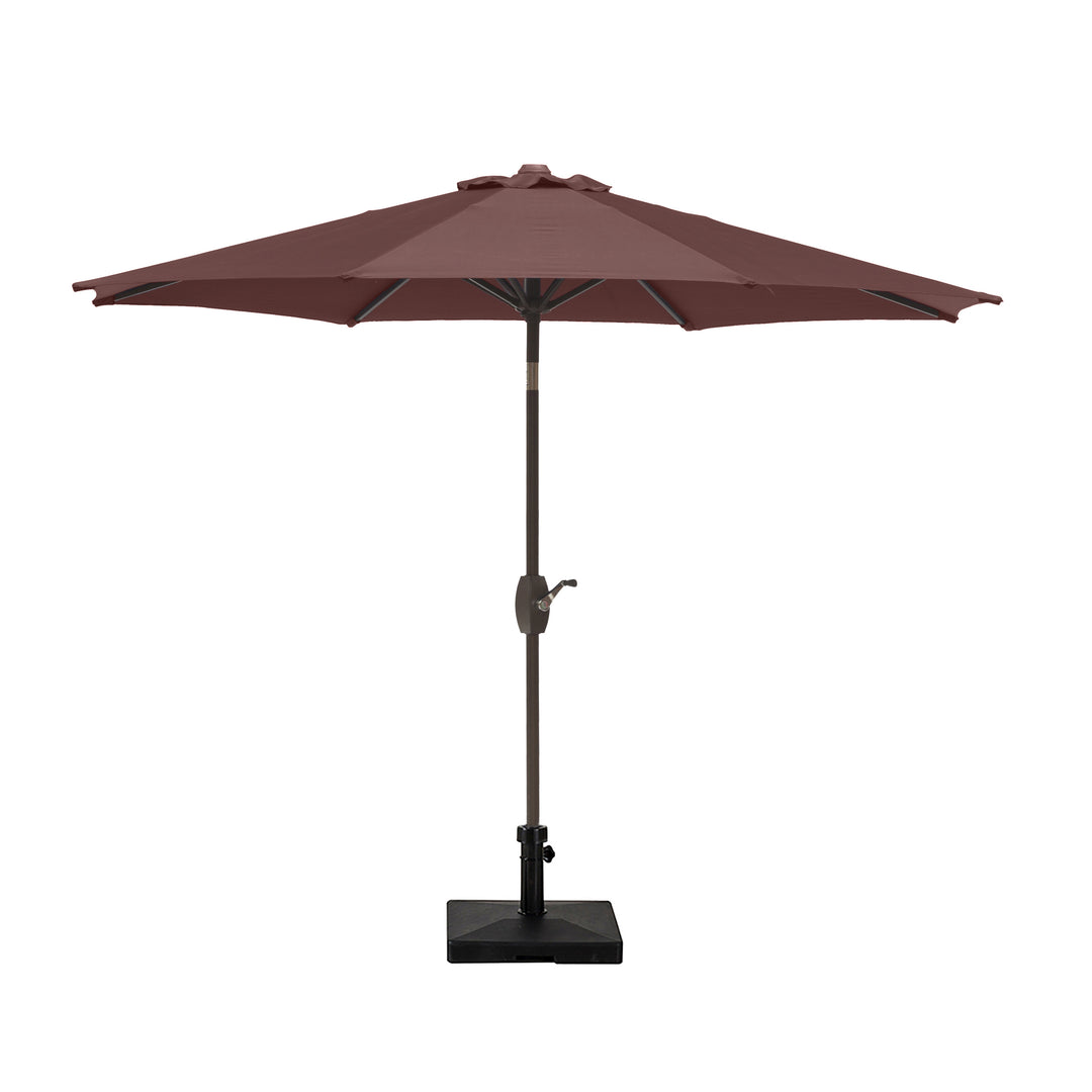 Paolo 9 Ft Outdoor Patio Market Table Umbrella with Square Concrete Base