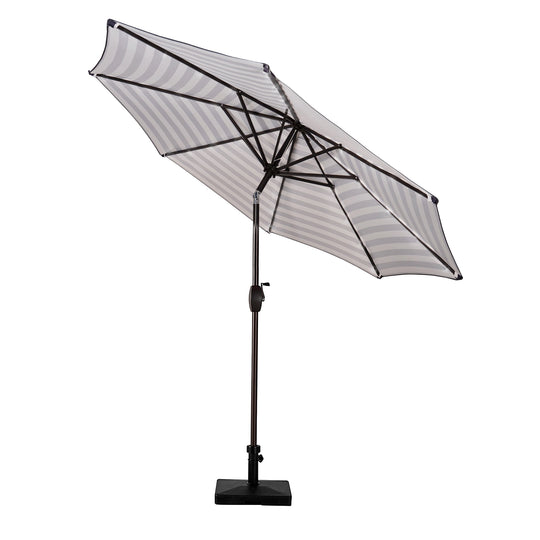 Paolo 9 Ft Outdoor Patio Market Table Umbrella with Square Concrete Base