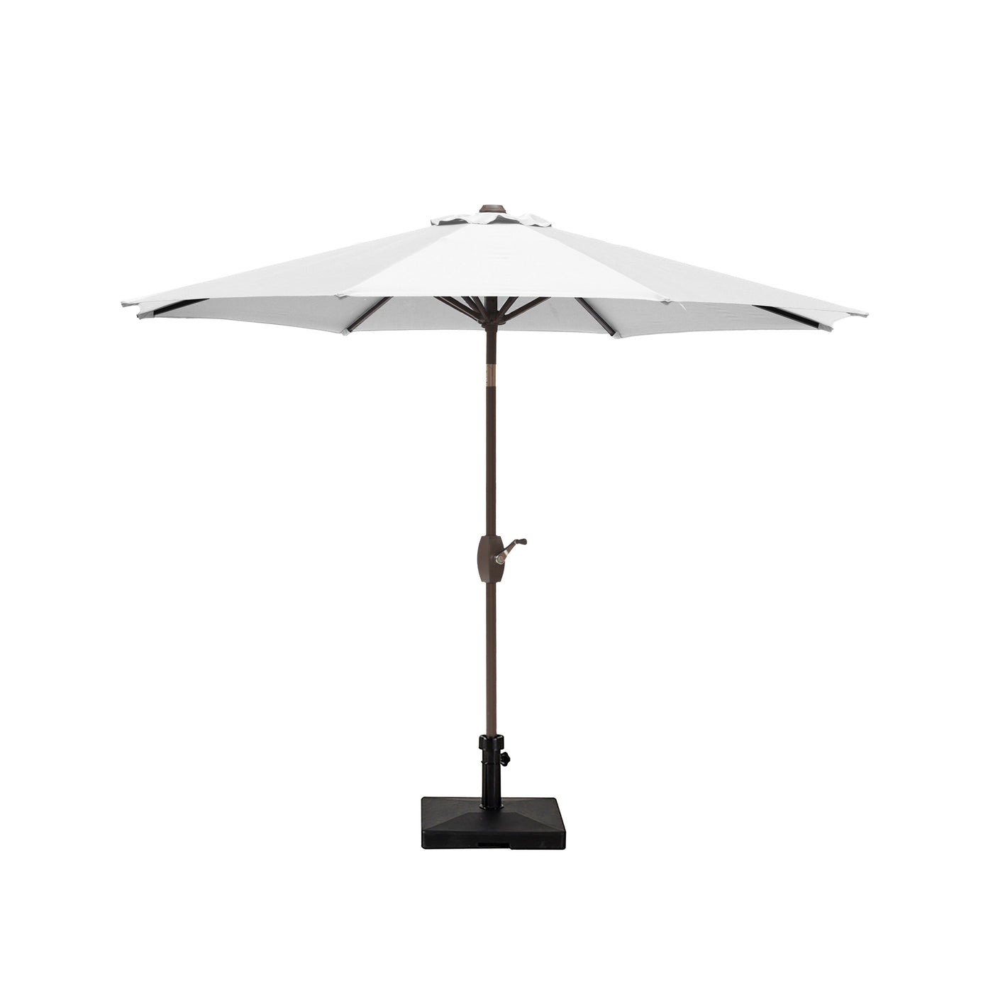Paolo 9 Ft Outdoor Patio Market Table Umbrella with Square Concrete Base
