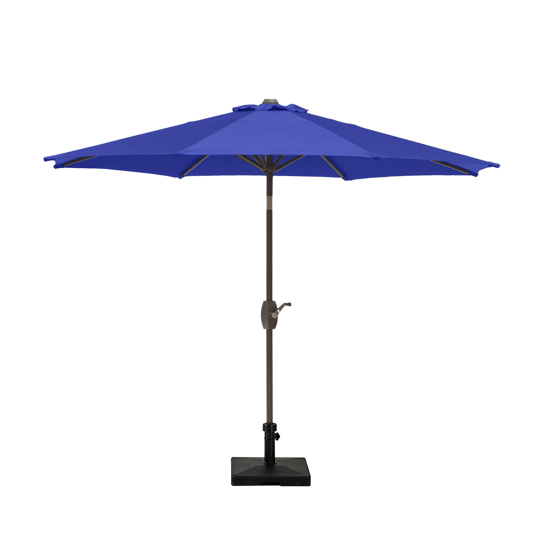 Paolo 9 Ft Outdoor Patio Market Table Umbrella with Square Concrete Base