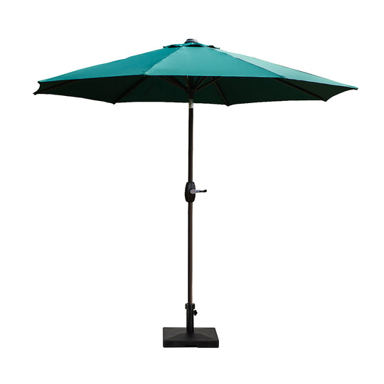 Paolo 9 Ft Outdoor Patio Market Table Umbrella with Square Concrete Base