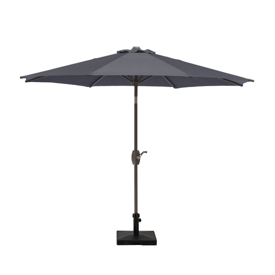 Paolo 9 Ft Outdoor Patio Market Table Umbrella with Square Concrete Base