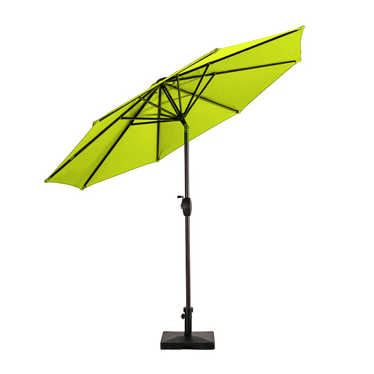 Paolo 9 Ft Outdoor Patio Market Table Umbrella with Square Concrete Base