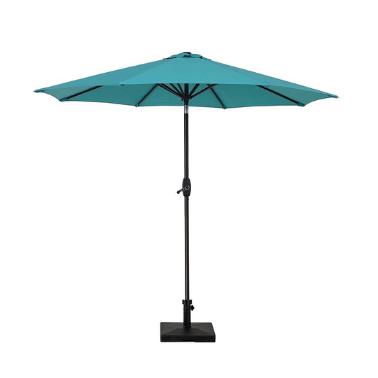 Paolo 9 Ft Outdoor Patio Market Table Umbrella with Square Concrete Base