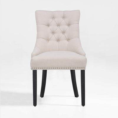 Hayes Upholstered Wingback Button Tufted Dining Chair