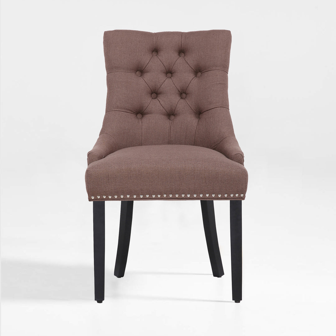 Hayes Upholstered Wingback Button Tufted Dining Chair