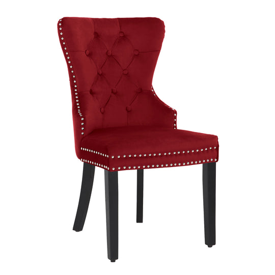 Wordford Velvet Upholstered Tufted Dining Chairs (Set of 4)