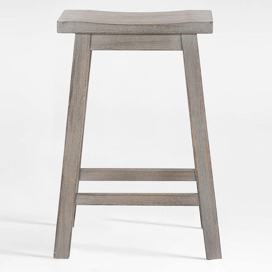 Reed 24" Solid Wood Saddle Counter Stool