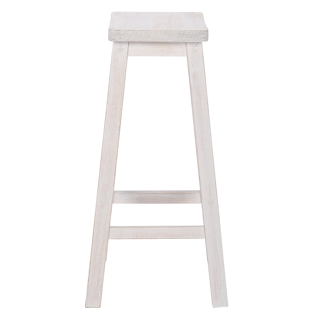 Reed 29" Solid Wood Saddle Bar Stool