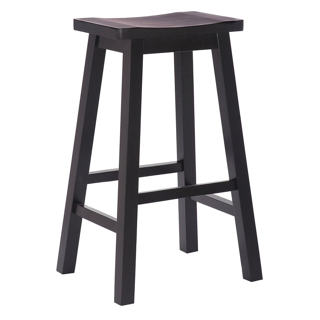 Reed 29" Solid Wood Saddle Bar Stool