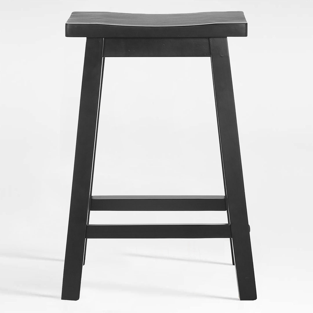 Reed 29" Solid Wood Saddle Bar Stool