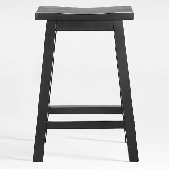 Reed 29" Solid Wood Saddle Bar Stool