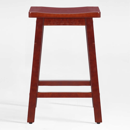 Reed 29" Solid Wood Saddle Bar Stool