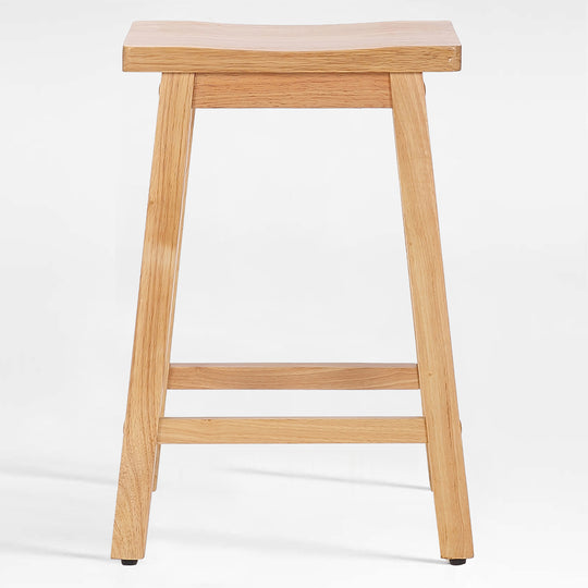 Reed 29" Solid Wood Saddle Bar Stool