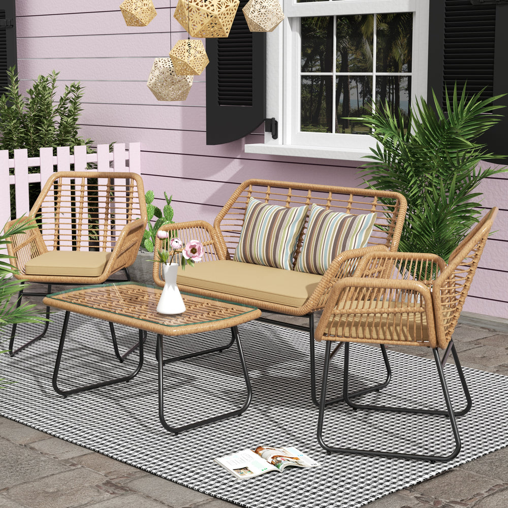 Phamtom 4-Piece Wicker Outdoor Conversation Set