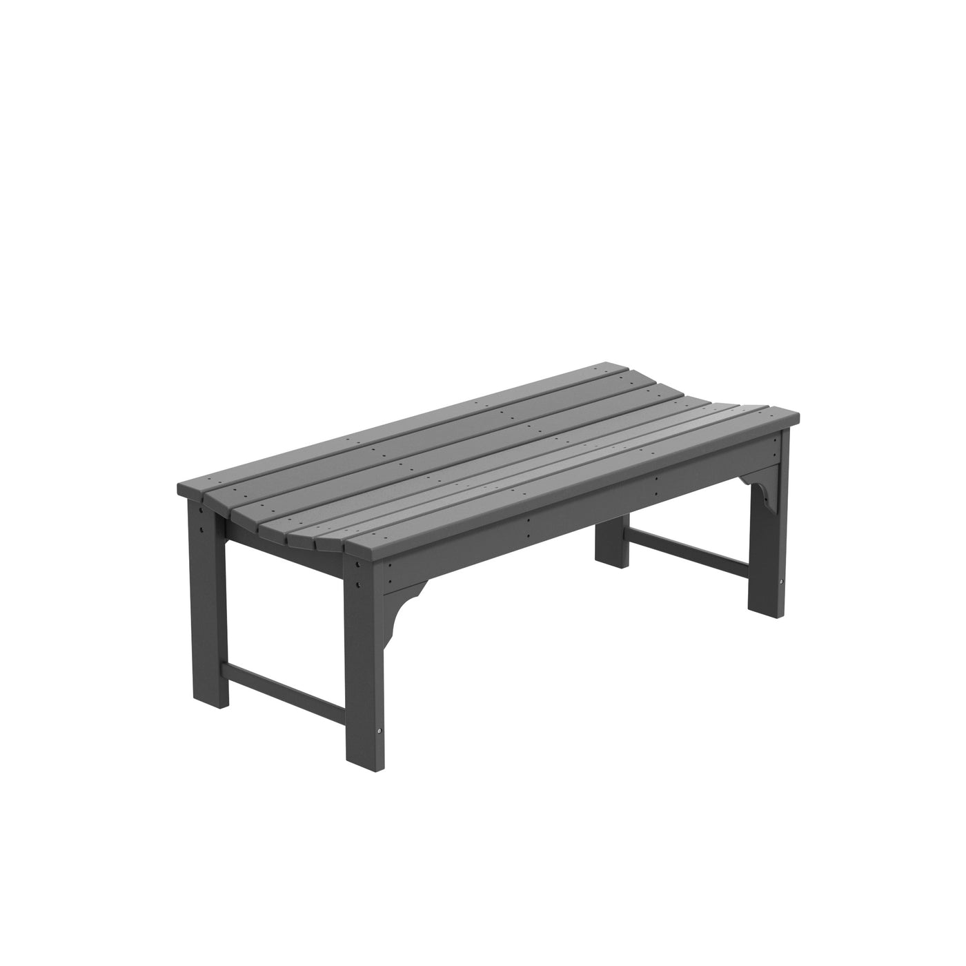 Malibu Backless All-Weather Outdoor Bench for Patio Garden