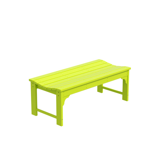 Malibu Backless All-Weather Outdoor Bench for Patio Garden