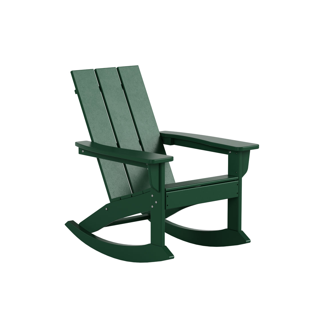 Ashore Outdoor Patio Modern Adirondack Rocking Chair