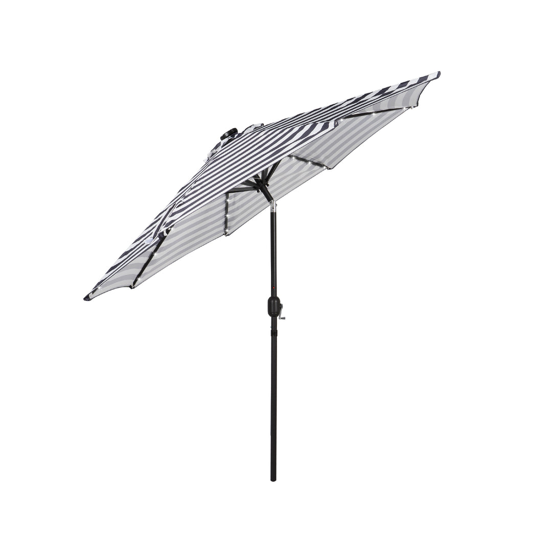 Cyrus 9 Ft Outdoor Patio Solar LED Market Table Umbrella