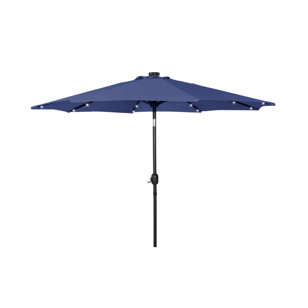 Cyrus 9 Ft Outdoor Patio Solar LED Market Table Umbrella