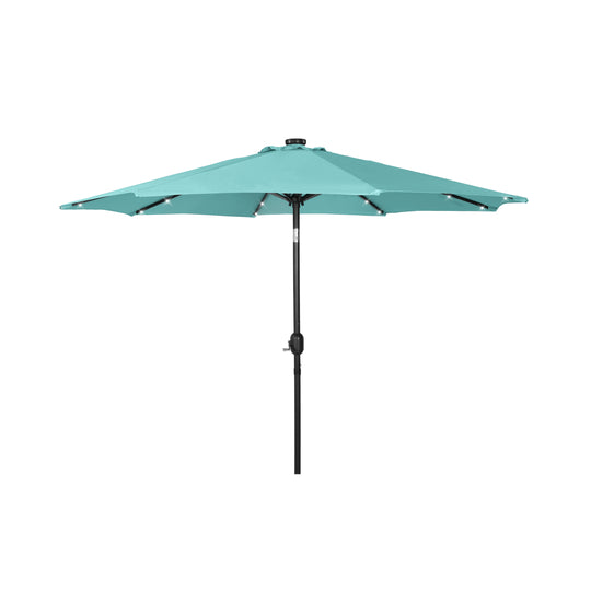 Cyrus 9 Ft Outdoor Patio Solar LED Market Table Umbrella