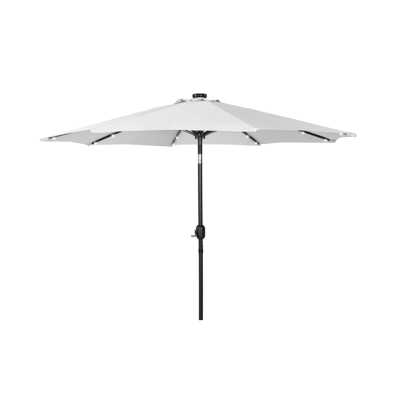Cyrus 9 Ft Outdoor Patio Solar LED Market Table Umbrella