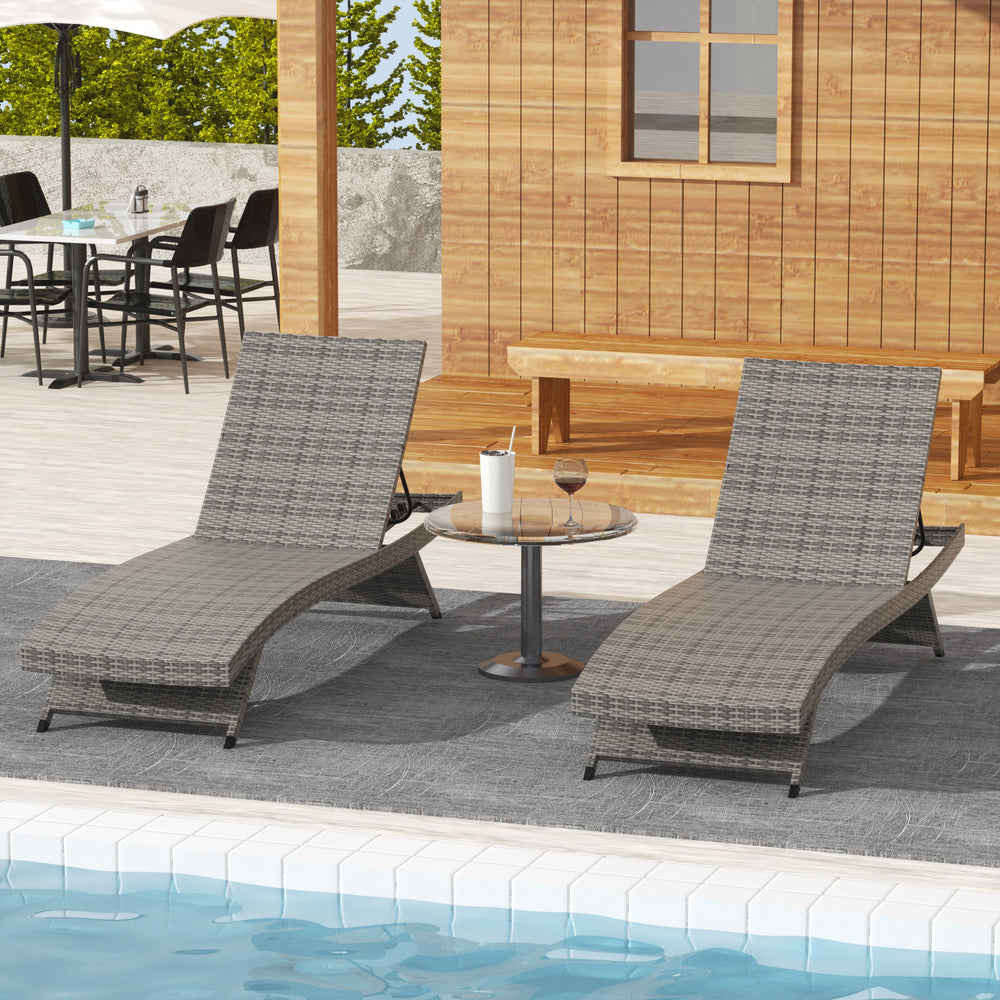 Somerset Rattan Wicker Outdoor Chaise Lounge (Set of 2)