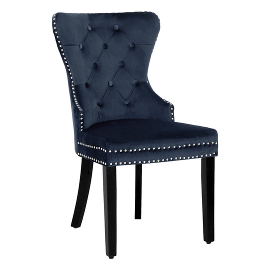 Wordford Velvet Upholstered Tufted Dining Chairs (Set of 4)