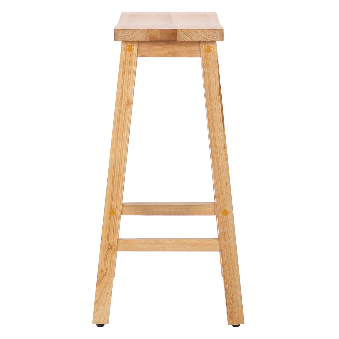 Reed 29" Solid Wood Saddle Bar Stool