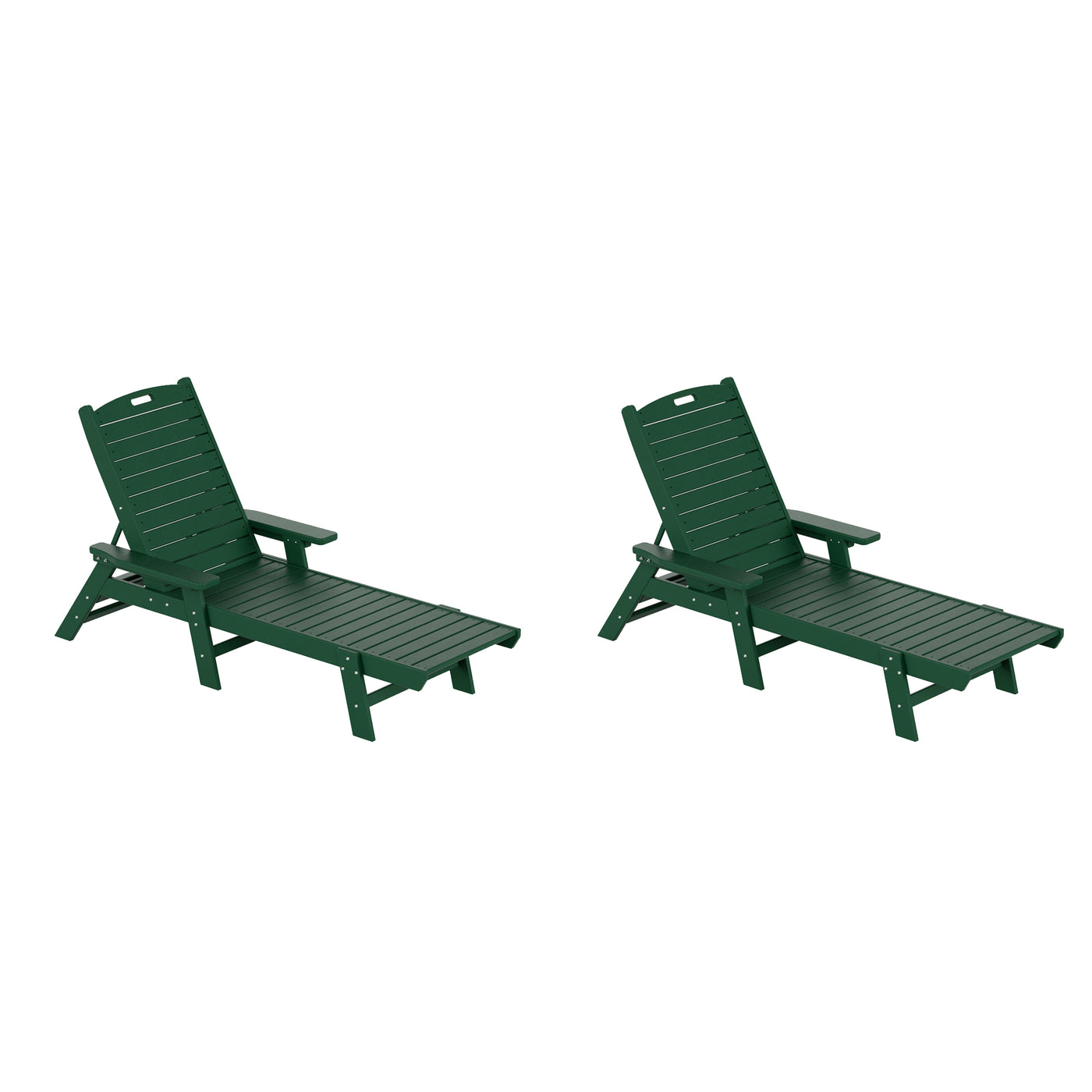Malibu Adirondack Outdoor Patio Chaise Lounge (Set of 2)