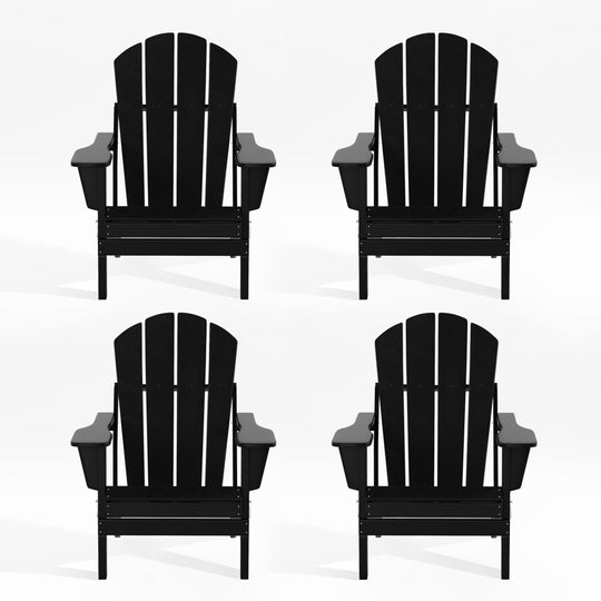 Malibu Outdoor Folding Poly Adirondack Chair (Set of 4)