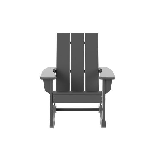 Ashore Outdoor Patio Modern Adirondack Rocking Chair (Set of 2)