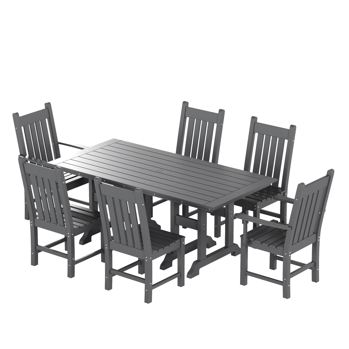 Malibu 7 Piece Outdoor Patio Dining Set Outdoor Dining Table with Dining Chair