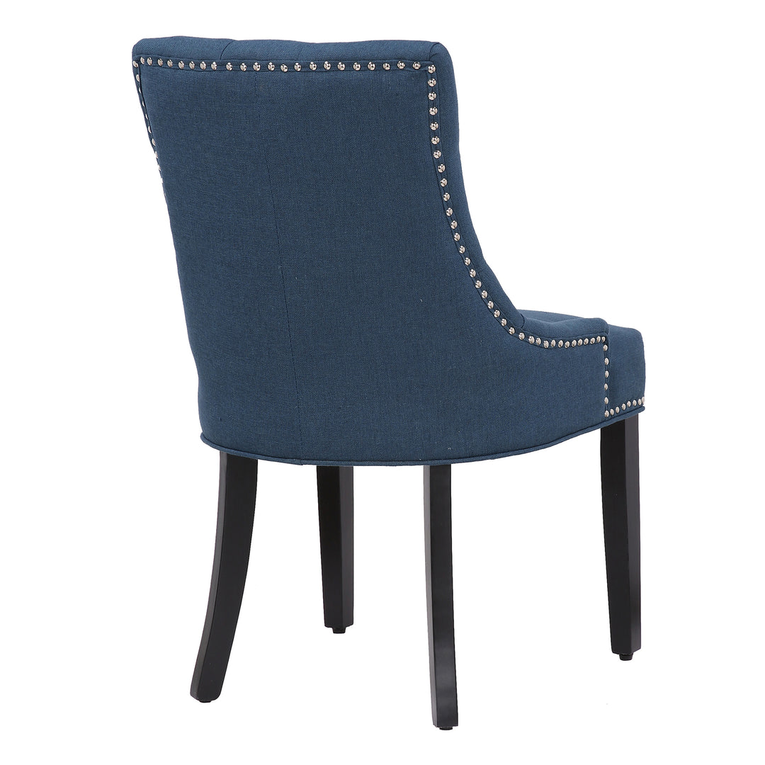 Hayes Upholstered Wingback Button Tufted Dining Chair (Set of 2)