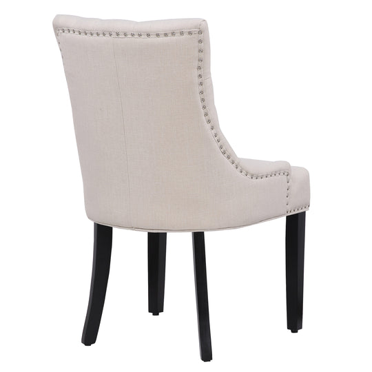 Hayes Upholstered Wingback Button Tufted Dining Chair (Set of 2)