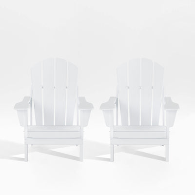 Malibu Outdoor Folding Poly Adirondack Chair (Set of 2)