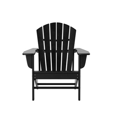 Dylan Outdoor Patio Adirondack Chair with Round Fire Pit Table Sets