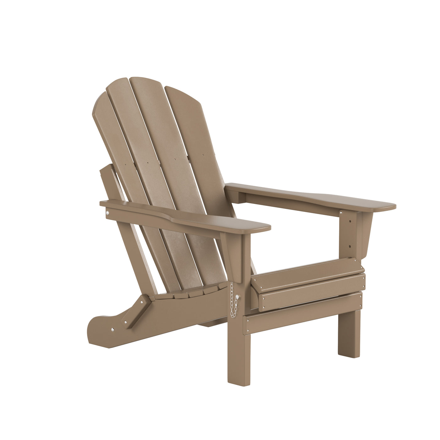 Malibu Outdoor Folding Poly Adirondack Chair with Coffee Table 3 Pieces Set