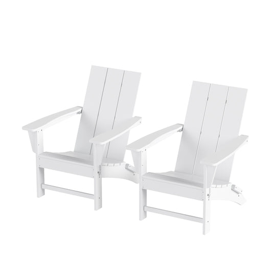 Ashore Modern Outdoor Folding Adirondack Chair (Set of 2)