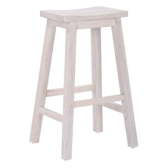 Reed 29" Solid Wood Saddle Bar Stool