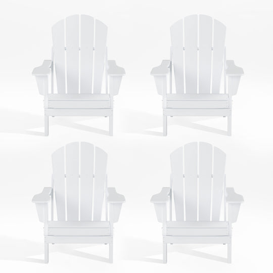 Malibu Outdoor Folding Poly Adirondack Chair (Set of 4)