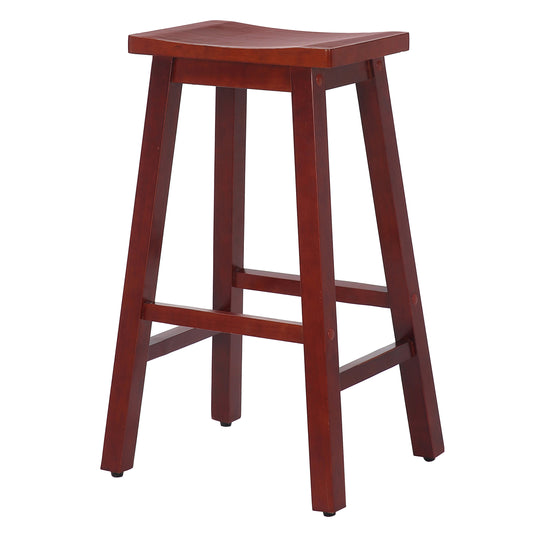 Reed 29" Solid Wood Saddle Bar Stool (Set of 2)