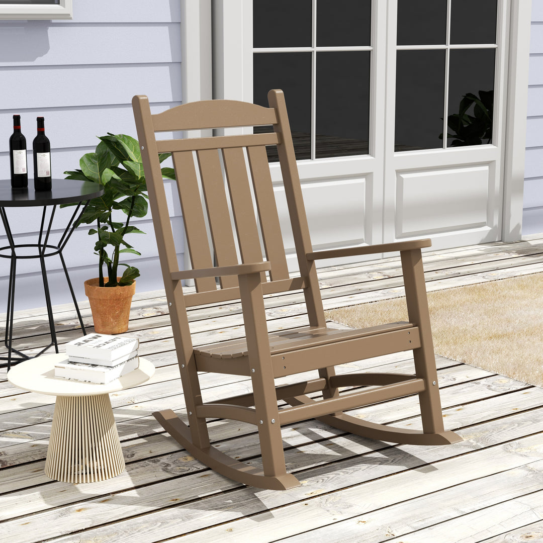 Malibu Outdoor Patio Poly Classic Porch Rocking Chair