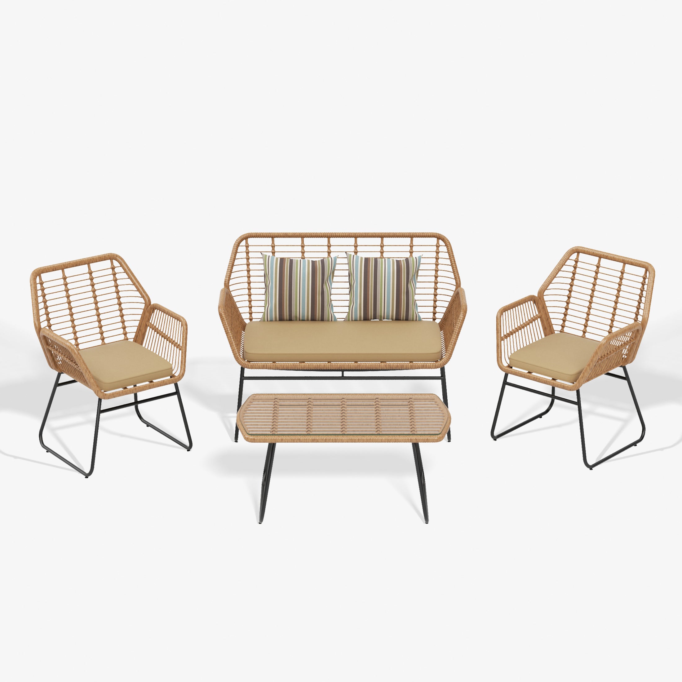 Phamtom 4-Piece Wicker Outdoor Conversation Set
